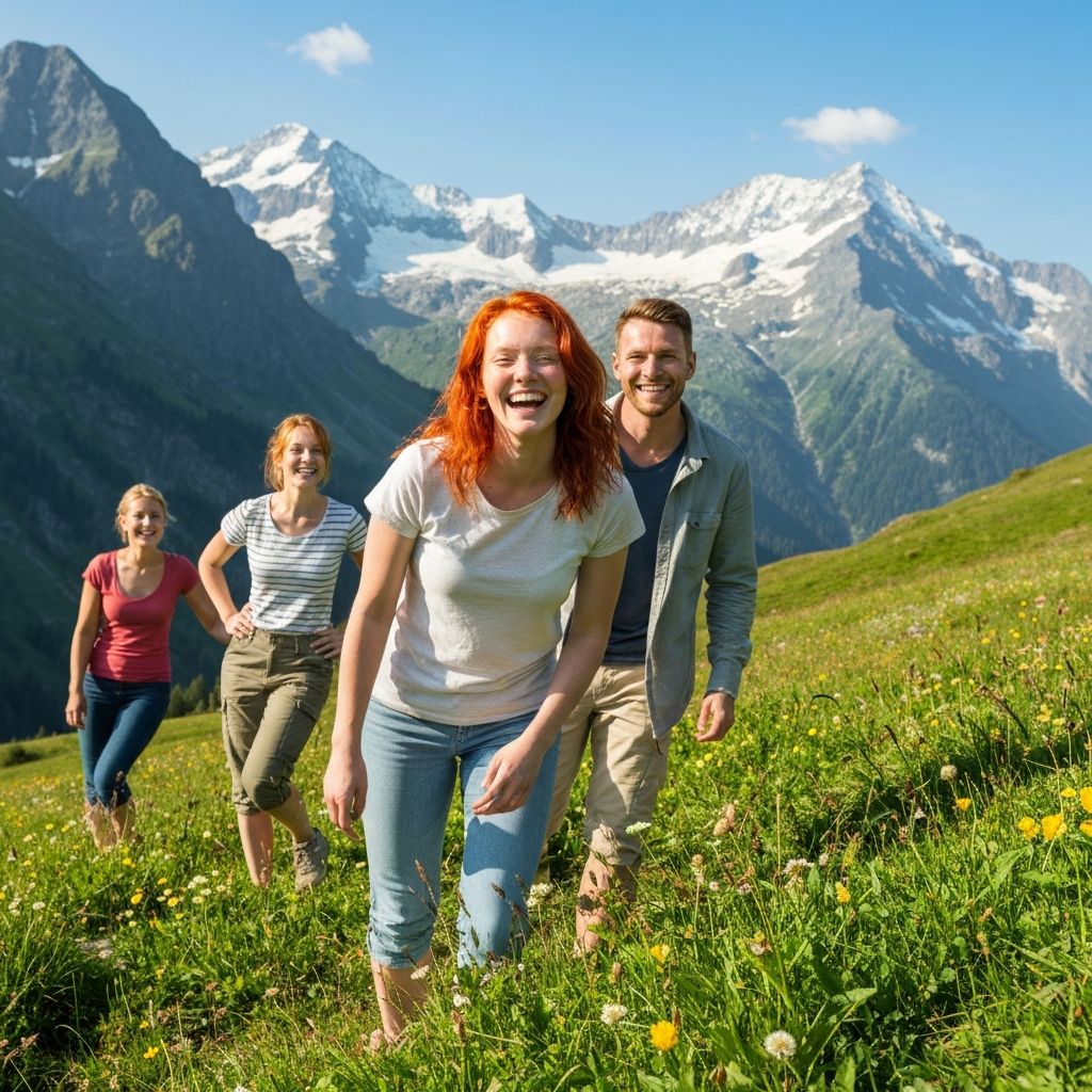 Menschen genießen Natur und Wohlbefinden